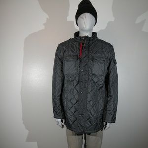 Yoki Charcoal Gray Quilted Puffer Jacket/Coat - XL